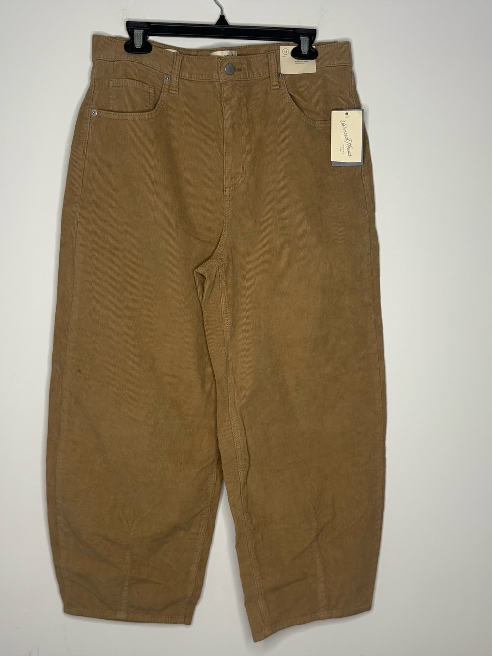 NWT Universal Thread Women High-Rise Corduroy Barrel Jeans Size 12